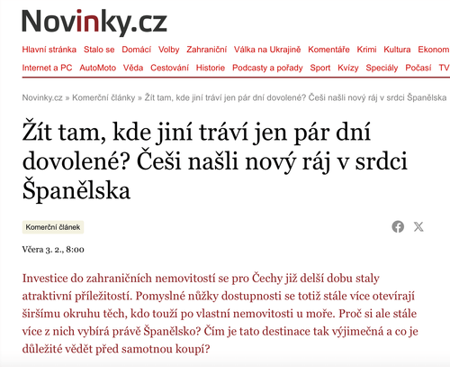 Žít tam, kde jiní tráví jen pár dní dovolené? Češi našli nový ráj v srdci Španělska - foto
